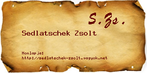 Sedlatschek Zsolt névjegykártya