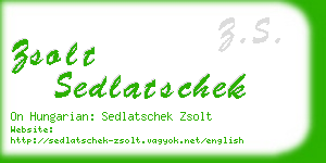 zsolt sedlatschek business card